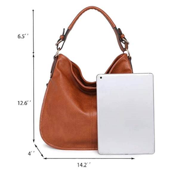 MONTANA WEST Designer Vegan Leather Hobo Crossbody Shoulder Handbag - Picture 6 of 7